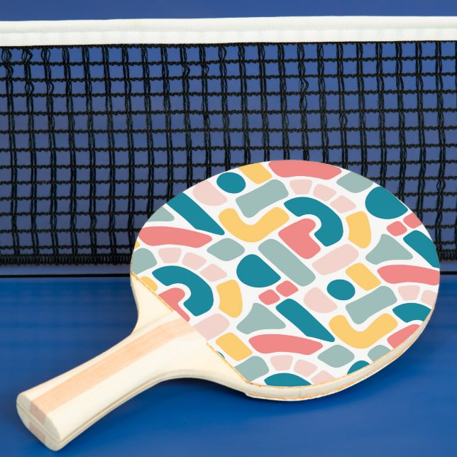 Pala De Ping Pong Patrón abstracto colorido (in situ)