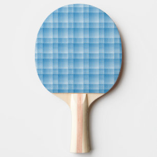 Pala De Ping Pong Patrón abstracto de cuadros azules y blancos
