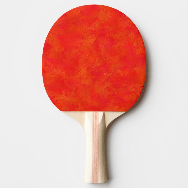 Pala De Ping Pong Patrón abstracto del Naranja rojo (Anverso)