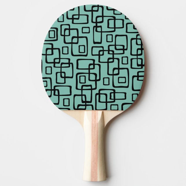 Pala De Ping Pong Patrón abstracto moderno del siglo medio retro (Anverso)