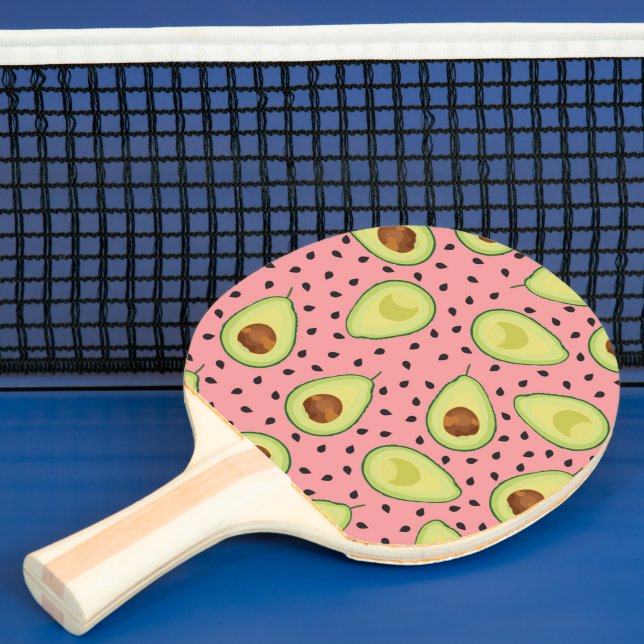 Pala De Ping Pong Patrón aguacate rosado (in situ)