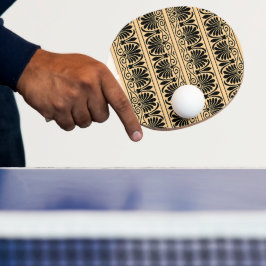 Pala De Ping Pong Patrón Árabe Griego Mediterráneo Marrón