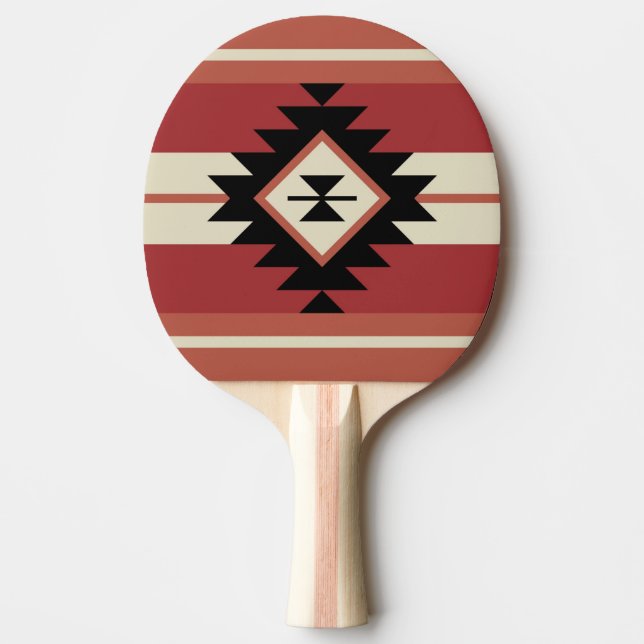 Pala De Ping Pong Patrón azteca (Anverso)