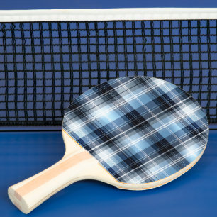 Pala De Ping Pong Patrón clásico de plaquetas azules - Diseño modern