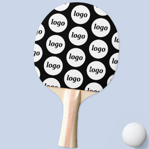 Pala De Ping Pong Patrón comercial de logotipo negro promocional