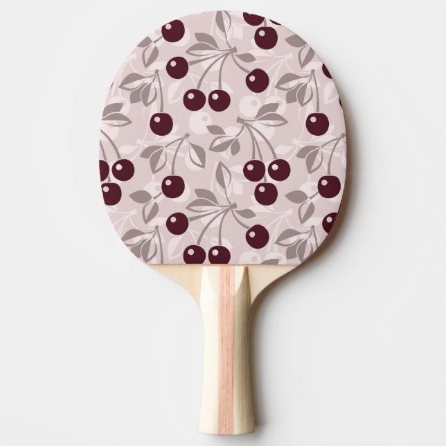 Pala De Ping Pong Patrón con cerezas 2 (Anverso)