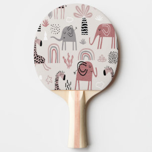 Pala De Ping Pong patrón con elefantes lindos y gigantes