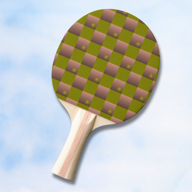 Pala De Ping Pong Patrón controlado en verde marrón y oliva (Subido por el creador)