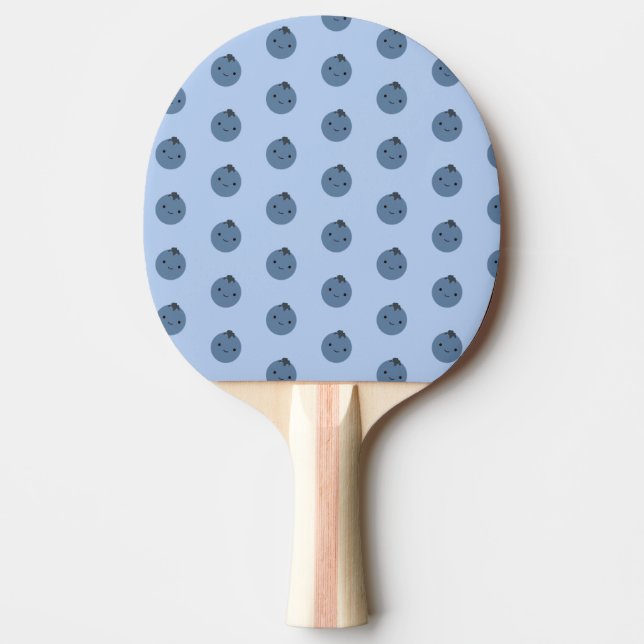 Pala De Ping Pong Patrón de arándano de Kawaii  (Anverso)