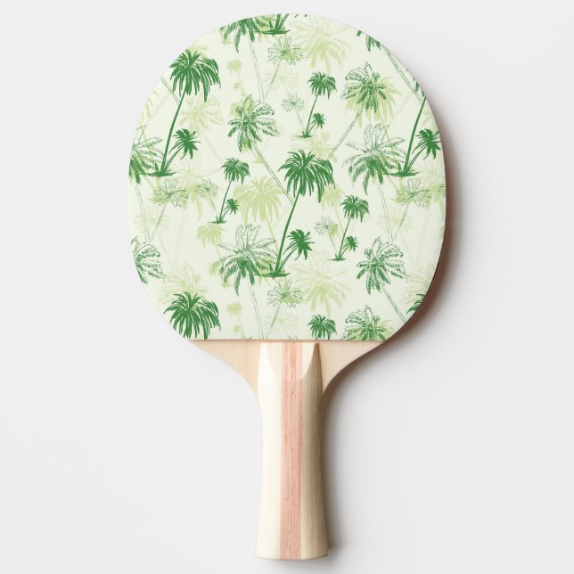 Pala De Ping Pong Patrón de árbol de palma verde (Anverso)