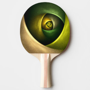 Pala De Ping Pong Patrón De Arte Abstracto Verde Floral Moderno De S