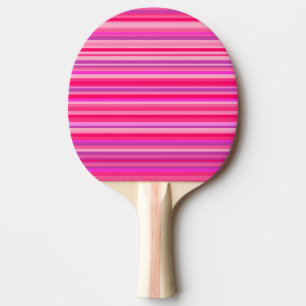 Pala De Ping Pong Patrón de bandas divertidas, de color rosa y mora