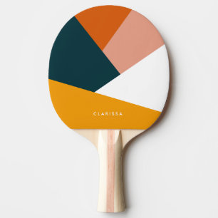 Pala De Ping Pong Patrón de bloques de color geométrico abstracto mo