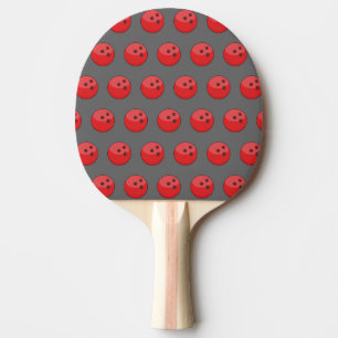Pala De Ping Pong Patrón de bolas rojas