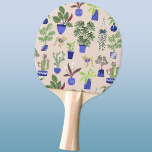 Pala De Ping Pong Patrón de cactus