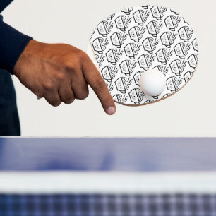 Pala De Ping Pong Patrón de café de gato