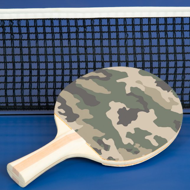 Pala De Ping Pong Patrón de Camo Verde (in situ)