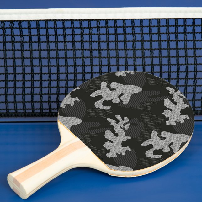 Pala De Ping Pong Patrón de camuflaje negro (in situ)