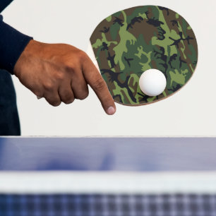 Pala De Ping Pong Patrón de camuflaje verde, patrón militar, ejércit
