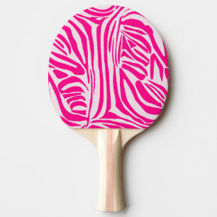 Pala De Ping Pong Patrón de cebra rosa