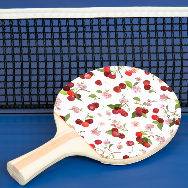 Pala De Ping Pong Patrón de cerezas 1 (in situ)