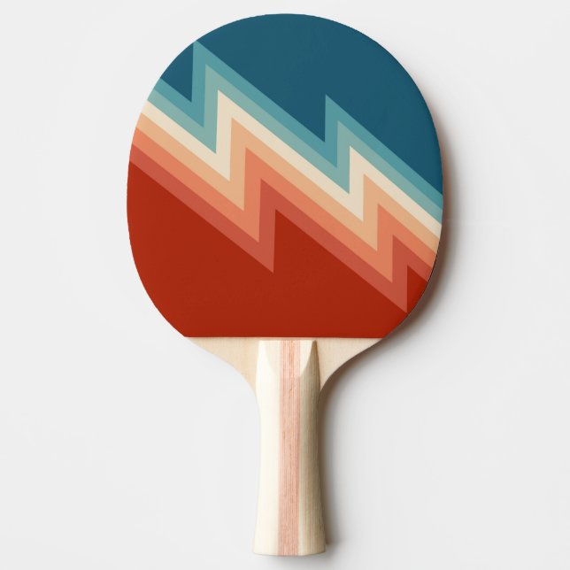 Pala De Ping Pong Patrón de chevron de estilo retro (Anverso)