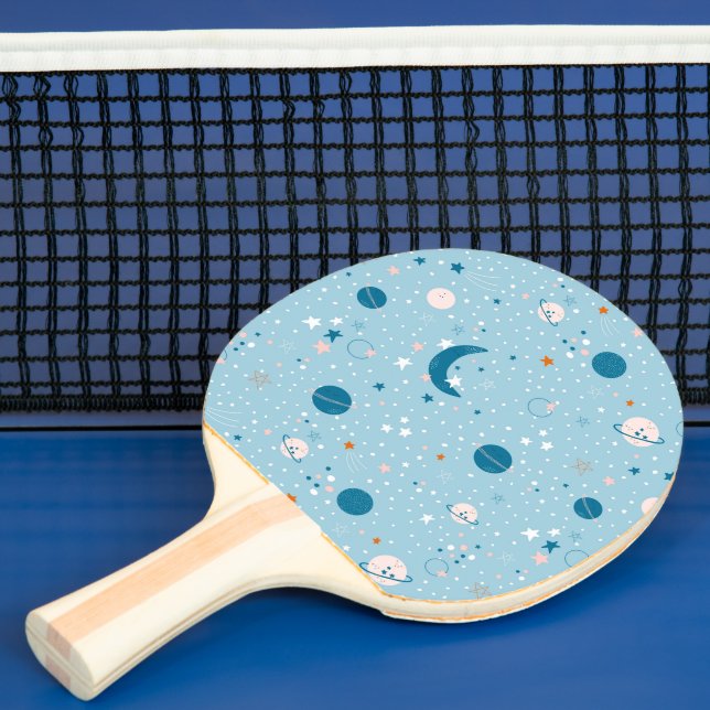 Pala De Ping Pong Patrón de cielo azul y espacio (in situ)