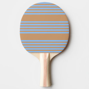 Pala De Ping Pong Patrón de cinco rayas azul y marrón