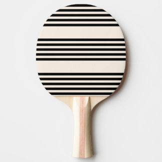 Pala De Ping Pong Patrón de cinco rayas negro y beige