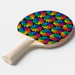 Pala De Ping Pong Patrón de círculo de puntos de color + fondo