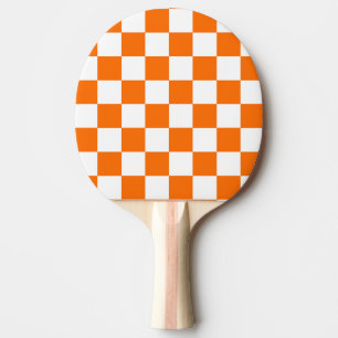 Pala De Ping Pong Patrón de comprobación de color blanco controlado 