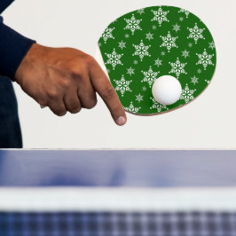 Pala De Ping Pong Patrón de copos de nieve, copos de nieve blancos, 