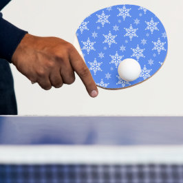 Pala De Ping Pong Patrón de copos de nieve, copos de nieve blancos, 
