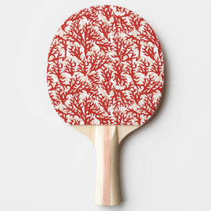Pala De Ping Pong Patrón de coral rojo 2