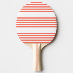 Pala De Ping Pong Patrón de coral vivo y cinco rayas blancas