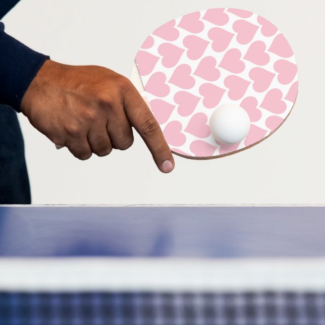 Pala De Ping Pong Patrón de corazón rosado, romántico, amor (in situ)