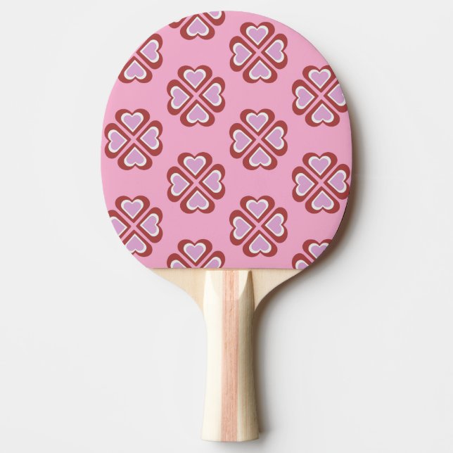 Pala De Ping Pong patrón de corazones (Anverso)