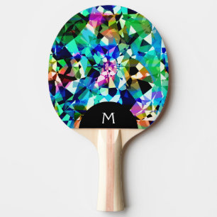 Pala De Ping Pong Patrón de corte de diamantes de cierre colorido
