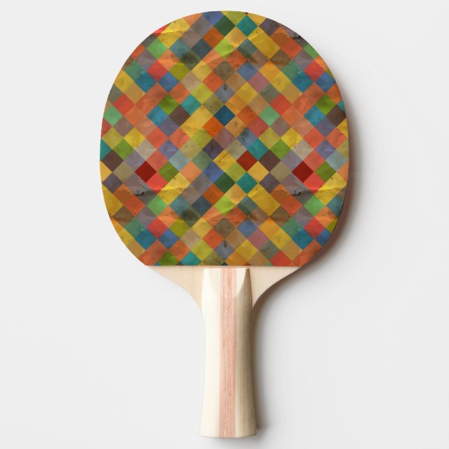 Pala De Ping Pong Patrón de cosecha. Geométrico. (Anverso)