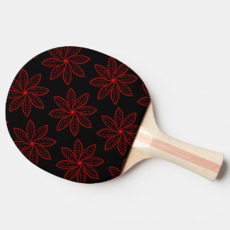 Pala De Ping Pong Patrón de Crimson en negro