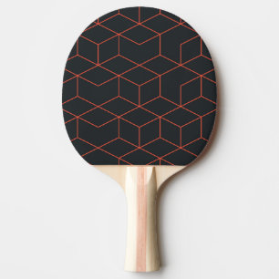 Pala De Ping Pong Patrón de cubo vibrante, retro, simple, fresco, mo