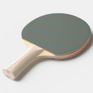 Pala De Ping Pong Patrón De Diamante Azul Y Naranja En Marrón Y Gris
