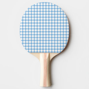 Pala De Ping Pong Patrón de diamante de cuadros azules y blancos