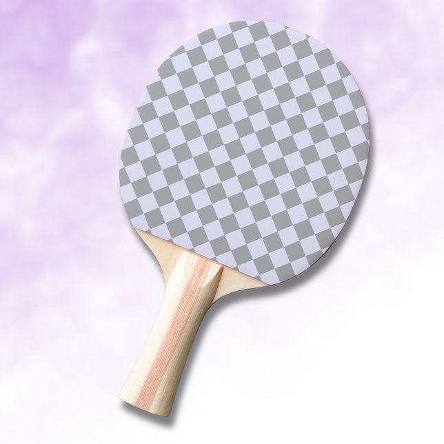 Pala De Ping Pong Patrón de diamantes en gris y lavanda (Subido por el creador)