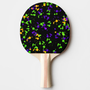Pala De Ping Pong Patrón de diseño de pizarra de pintura verde azul