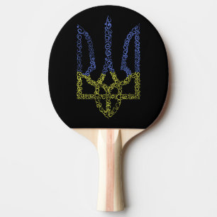 Pala De Ping Pong Patrón de espiral de tridente de trízub del escudo