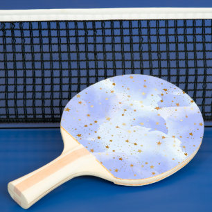 Pala De Ping Pong Patrón de estrella dorada de Lavendar