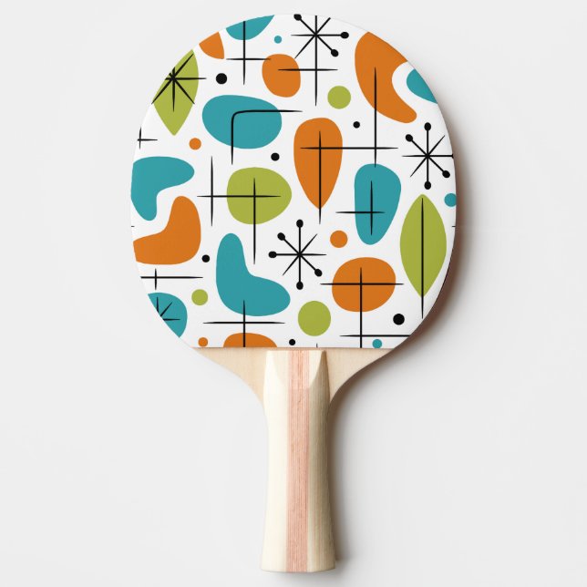 Pala De Ping Pong Patrón de Estrella Explosiva Moderno de Mitad de S (Anverso)