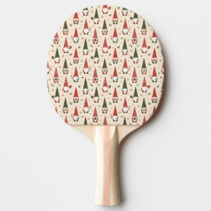 Pala De Ping Pong Patrón de fiesta de gnomos de Navidad