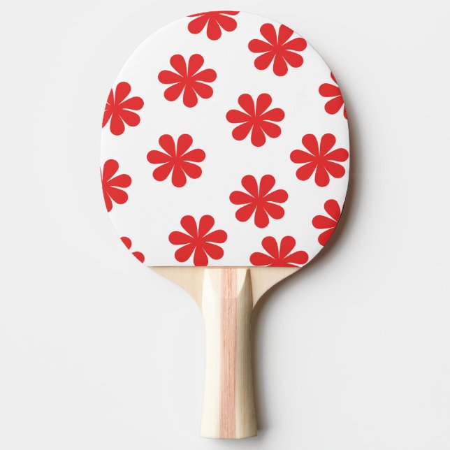Pala De Ping Pong Patrón de flores abstractas (Anverso)